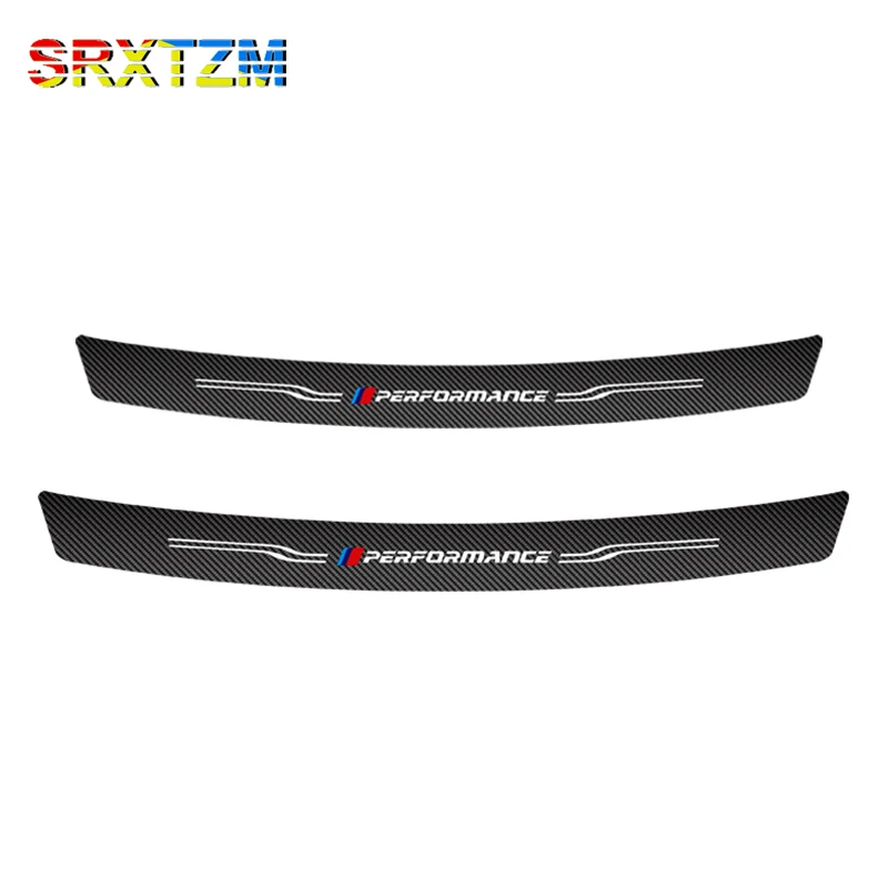 

SRXTZM For BMW E60 E90 F20 F30 F10 X1 X5 X6 M3 M4 M5 Carbon Fiber Protector Trunk Bumper Trim Rear Guard Cover Car Modification