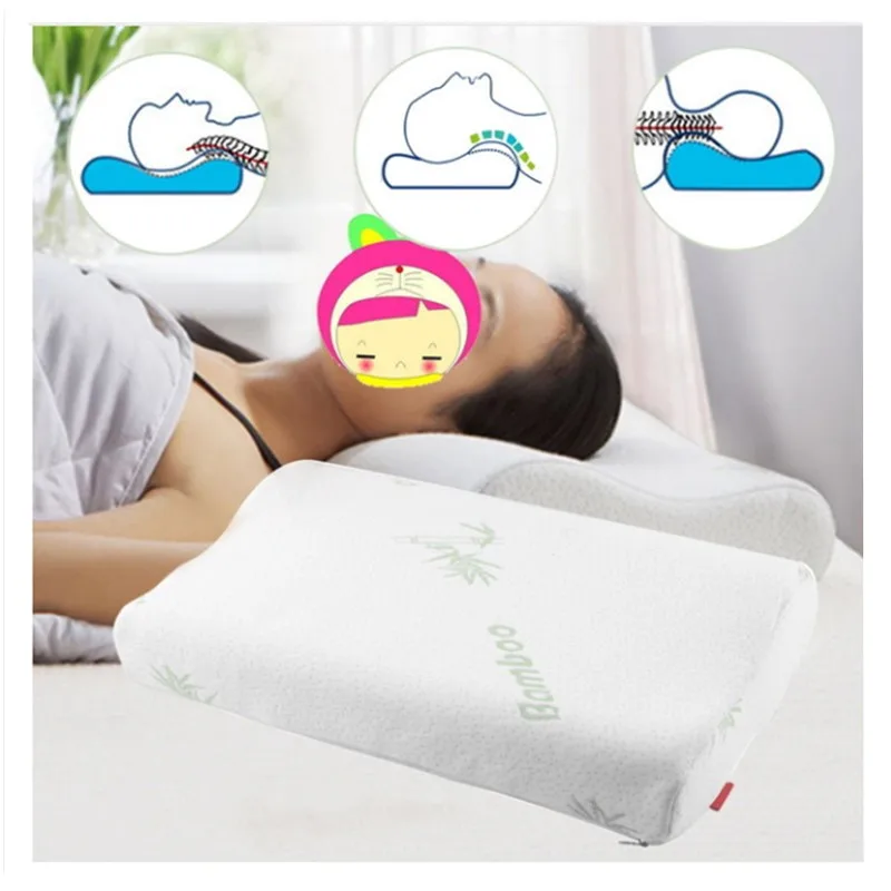 2018 NEW 30x50cm Orthopedic Neck Pillow Polyester Fiber Slow Rebound