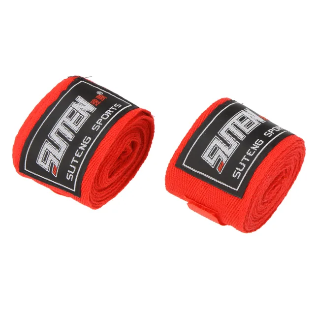 2PCS/Roll Hand Wraps Muay thai wrap 100 Cotton Length 2.5M Sports