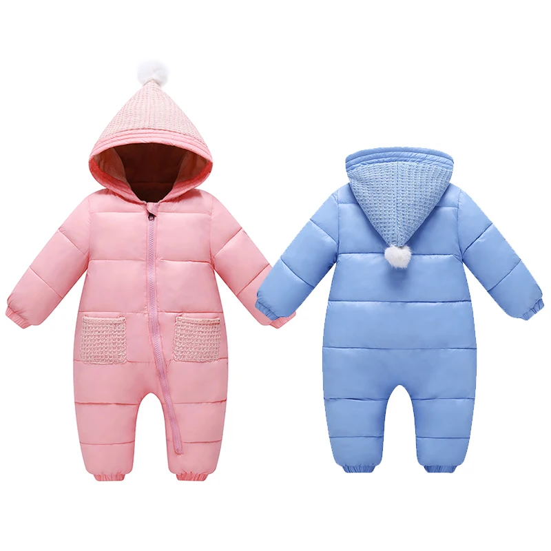 

Newborn Baby Boy Warm Clothes Infant Bebe Hooded Cotton-Padded Snowsuit Winter Baby Girls Outdoor Windproof Thicken Jumpsuit