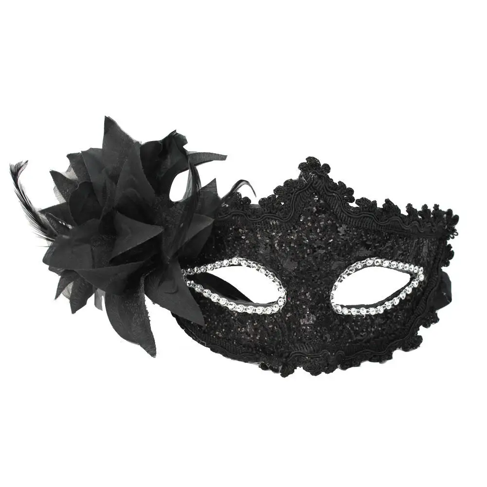 fashion women sexy black lace flower half face eye mask party dance ball masquerade halloween fancy - Black Eye Mask Halloween fashion women sexy black lace flower half face eye mask party dance ball masquerade halloween fancy - Black Eye Mask Halloween