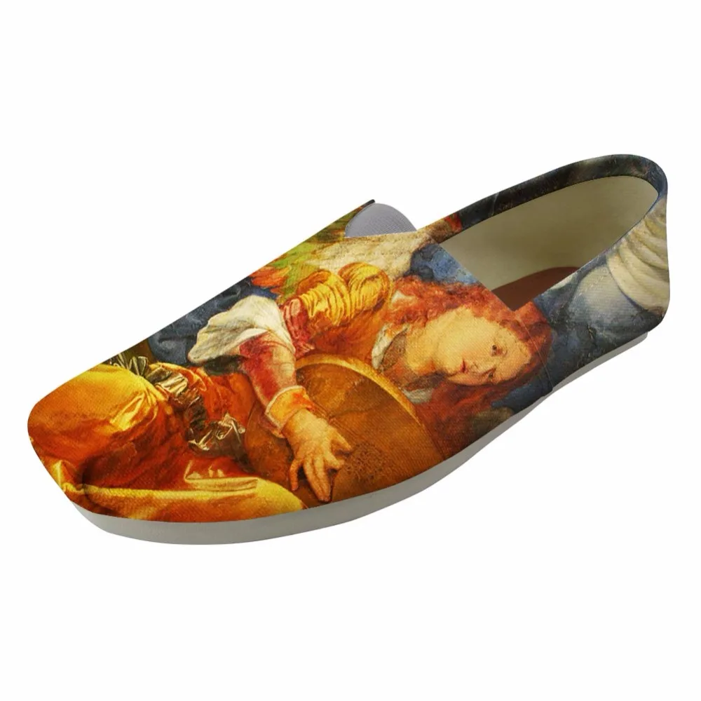 

New 2019 Spring Female Lazy Fashion casual Comfortable Flats Work Shoes Ladies Loafers Light Women Sip on Flats Painting Print