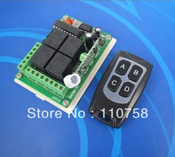 

DC12V 10A 4 Channels remote control switch with CE certificate transmitter and receiver 315mhz 433mhz remote control light