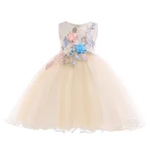 2019 Cute Baby Kids Children Dress for Girls Tulle Ball Gown Flower Girls Wedding Dress Birthday Party Princess Dresses Girls green little girls dresses ankle length satin tulle ball gown kids wedding party dresses flower girls dresses