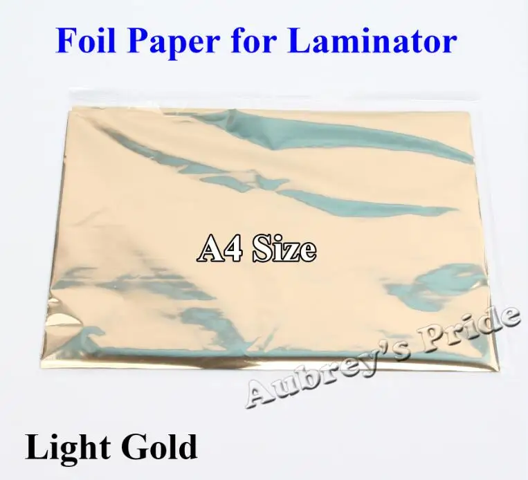 50 листов A4 Размер фольга Бумага Винил переводная элегантность визитная карточка ламинатор для ламинирования используется Печатный лазерный принтер - Цвет: Light Gold 50Sheets