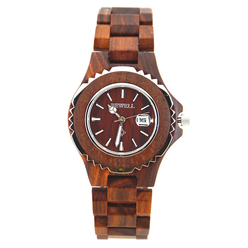 BEWELL Топ Элитный бренд женские наручные часы с календарем женские деревянные часы момент часы Браслеты для Для женщин Montre Femme 100B
