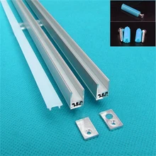 10 шт./лот 40 дюймов 1 м канал для светодиодной полосы, ультра тонкий 8 мм широкий светодиодный алюминиевый профиль матовый для гардероба, трещина скрытая