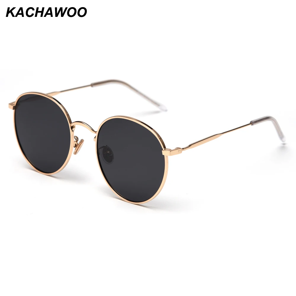 Мужские и женские поляризационные очки Kachawoo круглые солнцезащитные в