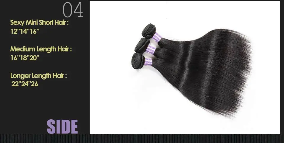 Peruvian Straight Hair 3Bundles Weaves Human Hair Weft Bundles With Closures With Bundles Alimice Hair Non Remy Hair Extensions (8)