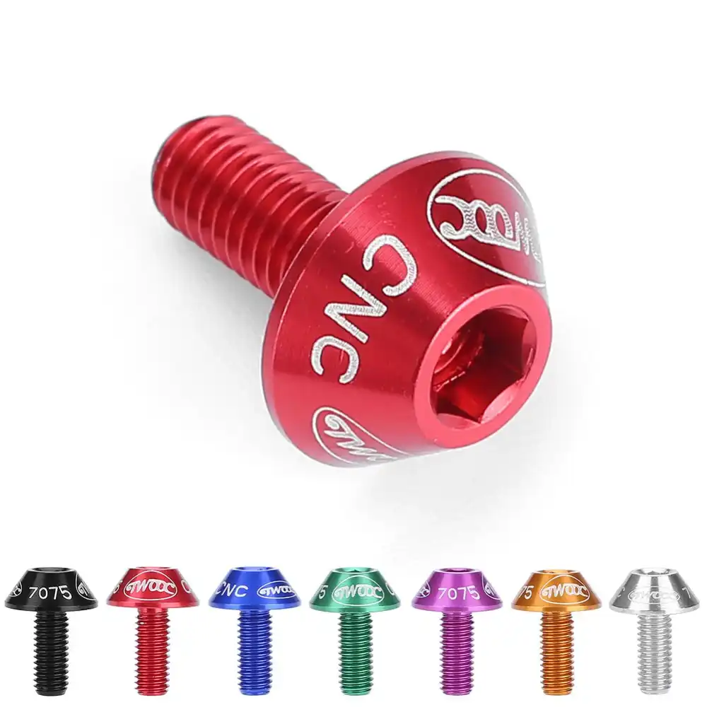 8 Pieces Bike Bicycle Water Bottle Cage Bolt M5 x 12mm Screw Hex-headed