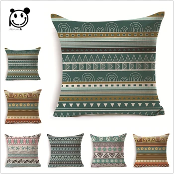 

Pillow Case Bohemian Geometric Pillowcase Cotton Linen Ethnic Cushion Cover for Sofa Home Bedroom Throw Pillows 45*45cm Peiyuan