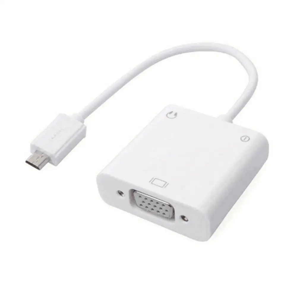 

Micro USB to VGA Adapter Converter Video to Audio Converter Micro USB to VGA HD Cell Phone TV Connection for Xiaomi for Samsung