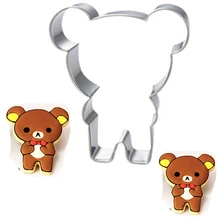 1 шт./лот милый медведь Cookie Плесень Нержавеющая сталь украшения торта прессформы Шоколадный Бисквит кекс медведь резак Кухня Интимные аксессуары