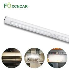 Foxcncar USB Перезаряжаемый датчик движения светодиодная подсветка под шкаф кухня спальня беспроводной шкаф светильник ночник с батареей