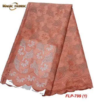 

Latest African Laces Fabrics Embroidered African French Lace Fabric Cheap African French Net tulle Lace Fabric FLP-799