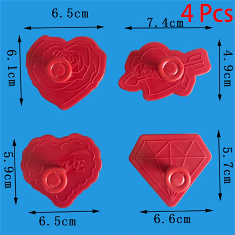 Wedding Biscuits Fondant Cake Cookie Biscuit Cutter Decorating Mould Pastry Baking Tools Chocolate Mold Kitchen Pastry Tools - Цвет: Розовый