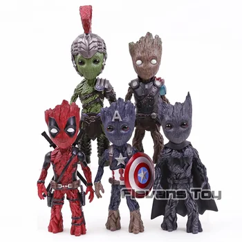 

Marvel Guardians of The Galaxy Tree Man Cosplay Captain America Thor Hulk Deadpool Batman PVC Figure Collectible Model Toy
