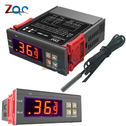 Два реле Выход светодиодный цифровой Температура контроллер термостат инкубатор STC-1000 AC 110 В 220 В 10A с нагревателем и охладителем