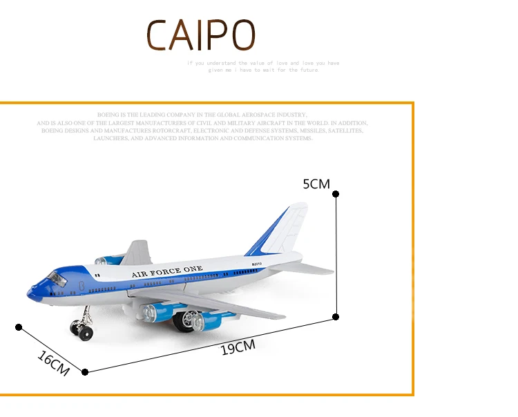 1:400 литой металлический самолет модель игрушки " Air Force One Boeing 747 Вытяните назад Реплика w/звуковой светильник для детей игрушки подарки