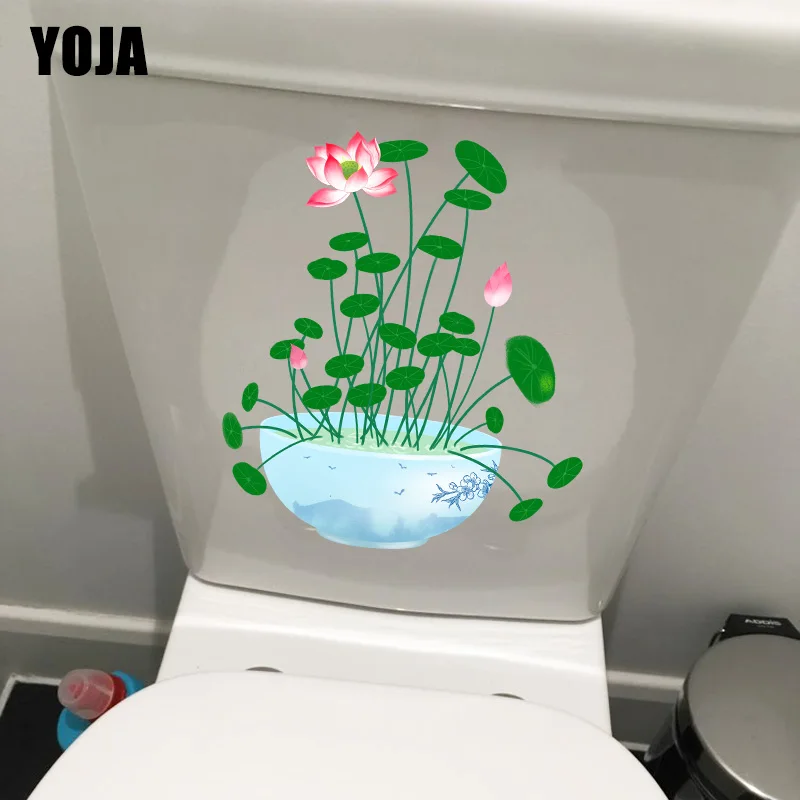 Наклейка для унитаза YOJA T1-1423 x см с изображением лотоса | Дом и сад