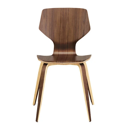 Best Price Nordic dining chair modern minimalist home solid wood back curved wooden chair cafe design creative restaurant chairs