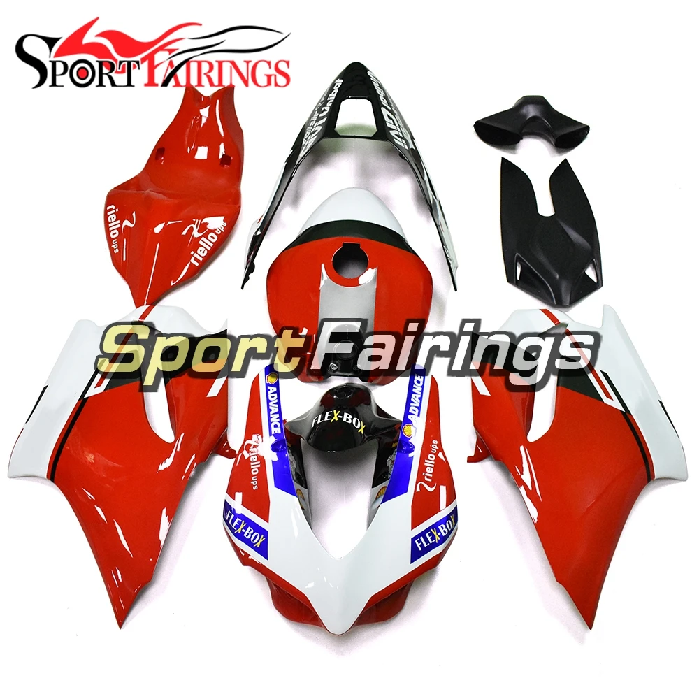 Полный обтекатель комплект для Ducati 899 1199 12 13 2012 2013 мотоцикл Cowling Racing стекловолокно