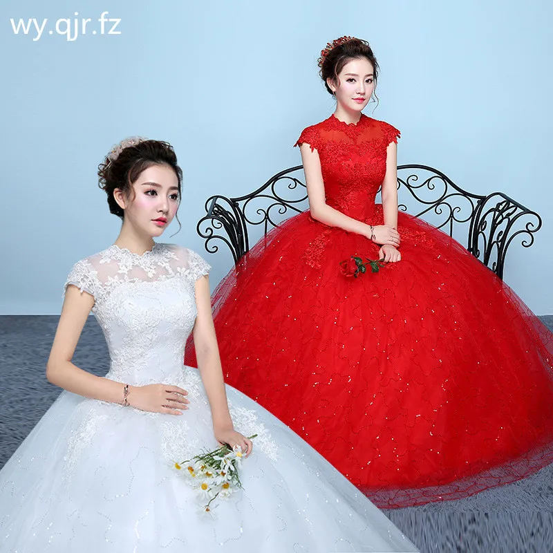 XXN059# бальное платье с круглым вырезом размера плюс на шнуровке белое красное свадебное платье вышитое кружево на сетке длинные платья для женщин на заказ