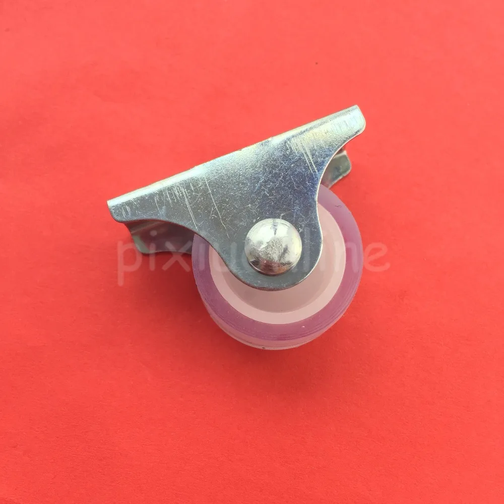 J265Y 1inch Flat Car Fixed Caster Mute Directional Wheel Metal Silica Gel Material DIY Model Parts