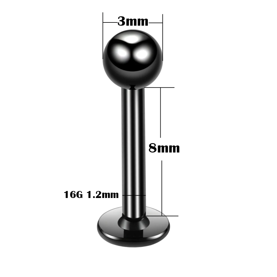 1 шт., 16 г, 14 г, титановый трагус, пирсинг, пирсинг, губы, кольца, пирсинг, ореха, ухо, пирсинг хряща, Лабрет, ювелирные изделия для тела
