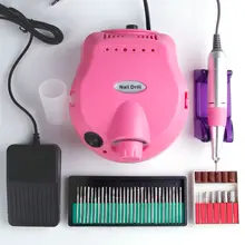 Электрический прибор для ногтей сверлильный станок Электрический маникюр сверла машины педикюр набор фрезы для ногтей бит инструменты с Европейским штекером