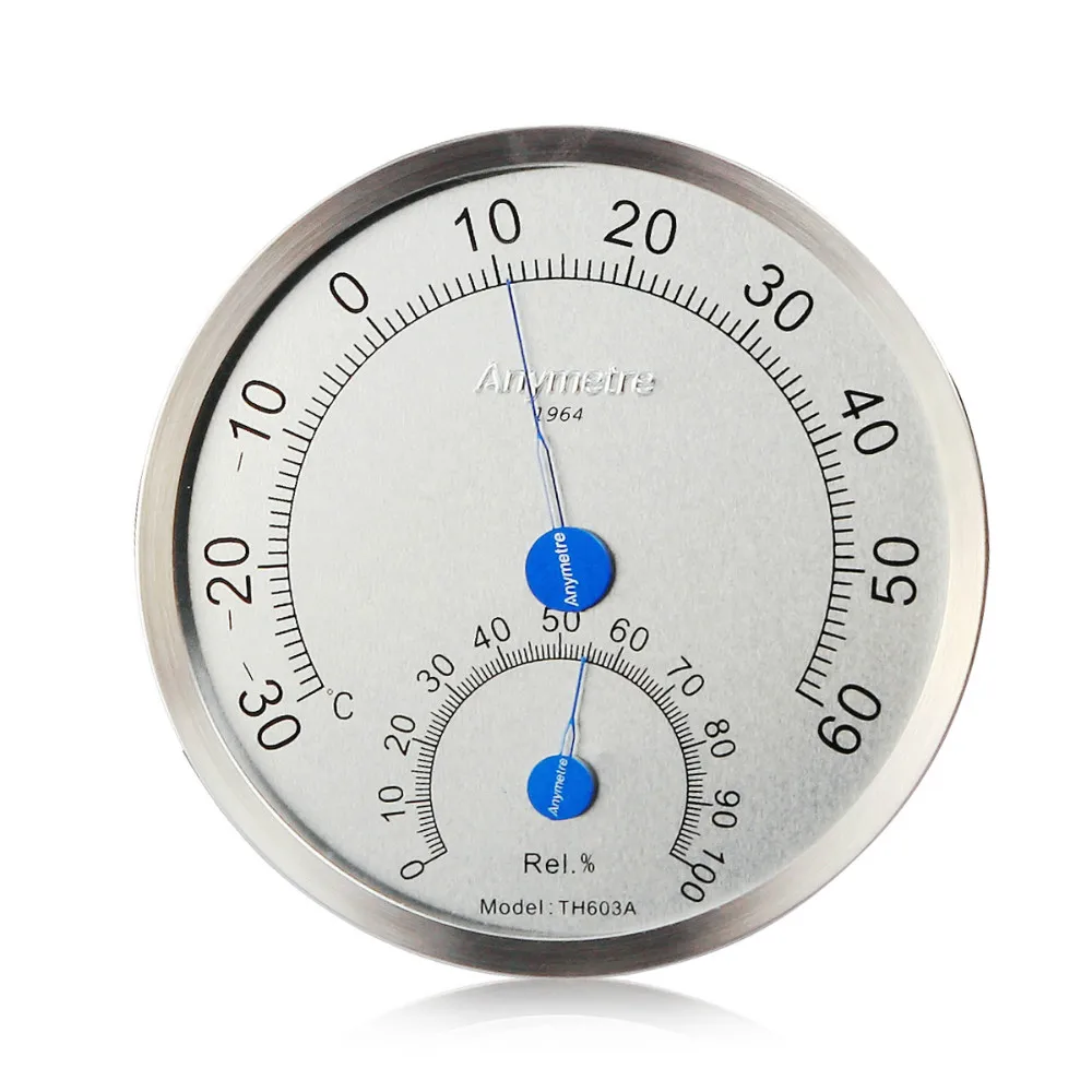 

Stainless Steel Case Machinal Type Indoor Dial Hyprometer Thermometer