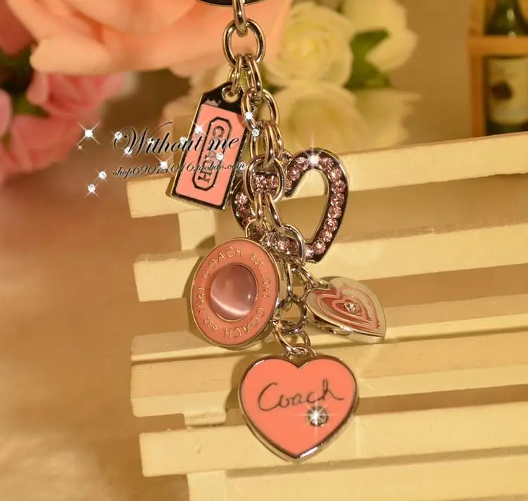 Hot!Heart keychain for women girls novelty items cute key ring for