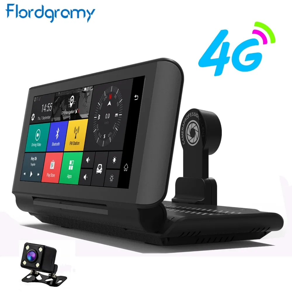 Flordgramy 4G Car DVR GPS Navigation Android 5.0 Dash Cam Camera