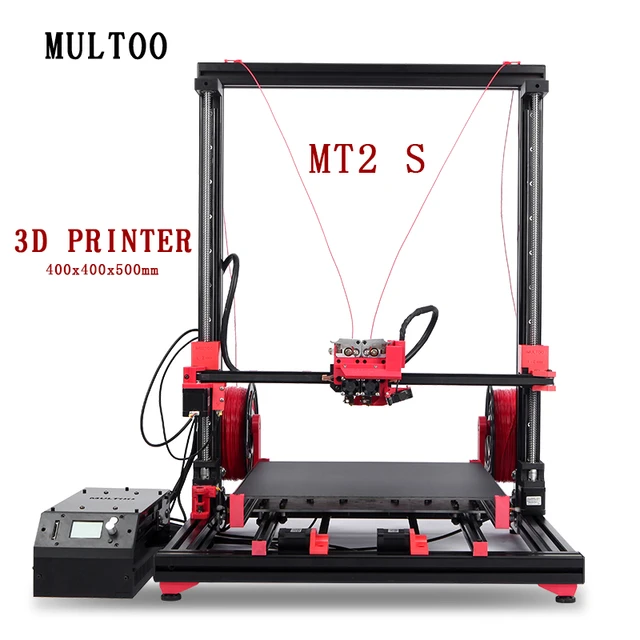 Special Offers MT2 MULTOO Single Dual 3D Printer High Quality Precision Precise 3D Printer Large Printing Size 400*400*500 Low price500X500X600