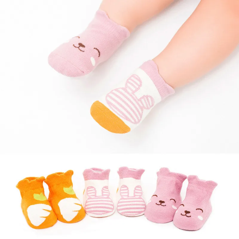 Lawadka/3 пар/лот, хлопковые носки с рисунками животных для малышей носки для новорожденных мальчиков и девочек милые детские носки Размер SandM