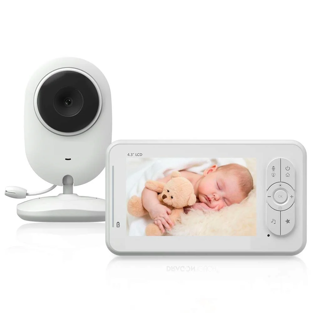

babykam babyphone camera babysitter 4.3 inch TFT LCD Bebe Kamera IR Night Vision Intercom Temperature Senor Feeding Alarm
