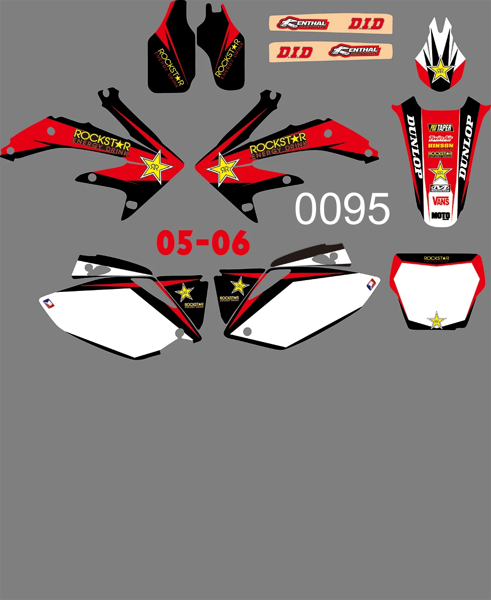 6 видов стилей команда графика фоны наклейки для HONDA CRF450R CRF450 2005 2006