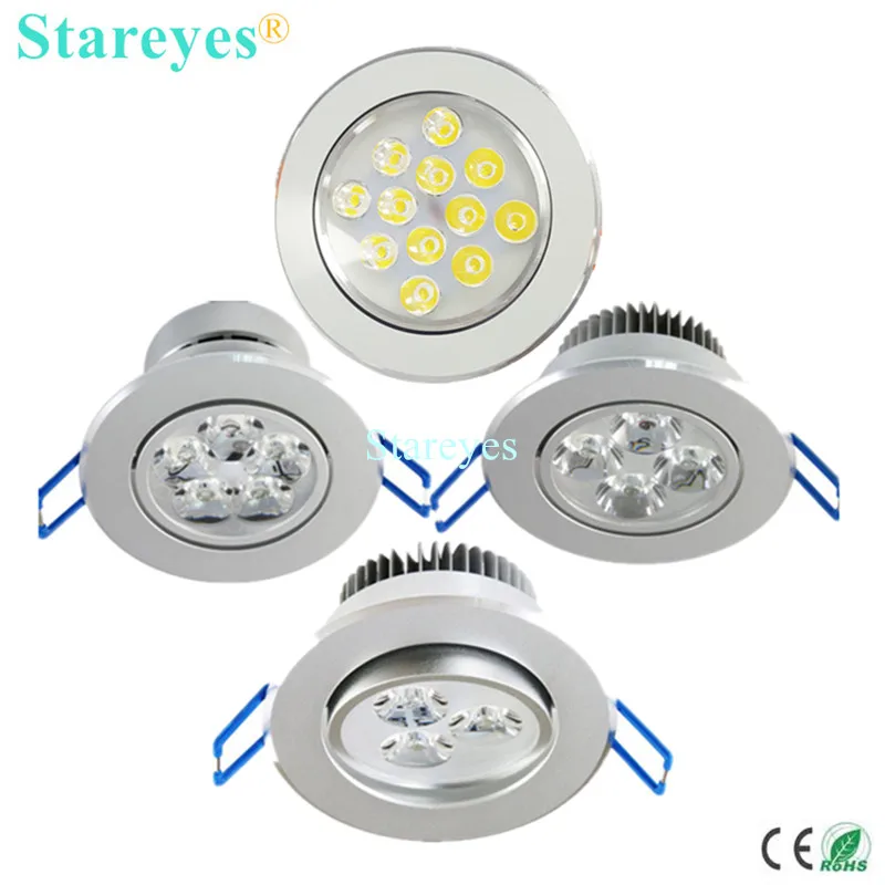 Free shipping 1 Piece 3W 4W 5W 7W 9W 12W AC85-265V LED Downlight Light LED Bulb Ceiling Light LED droplight LED lamp lighting