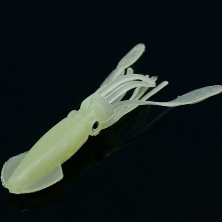 

10pcs/lot 11cm/8g soft squid profile fishlur silica rubber luminous simulation artificial faked octopus lure bait fishing tackle