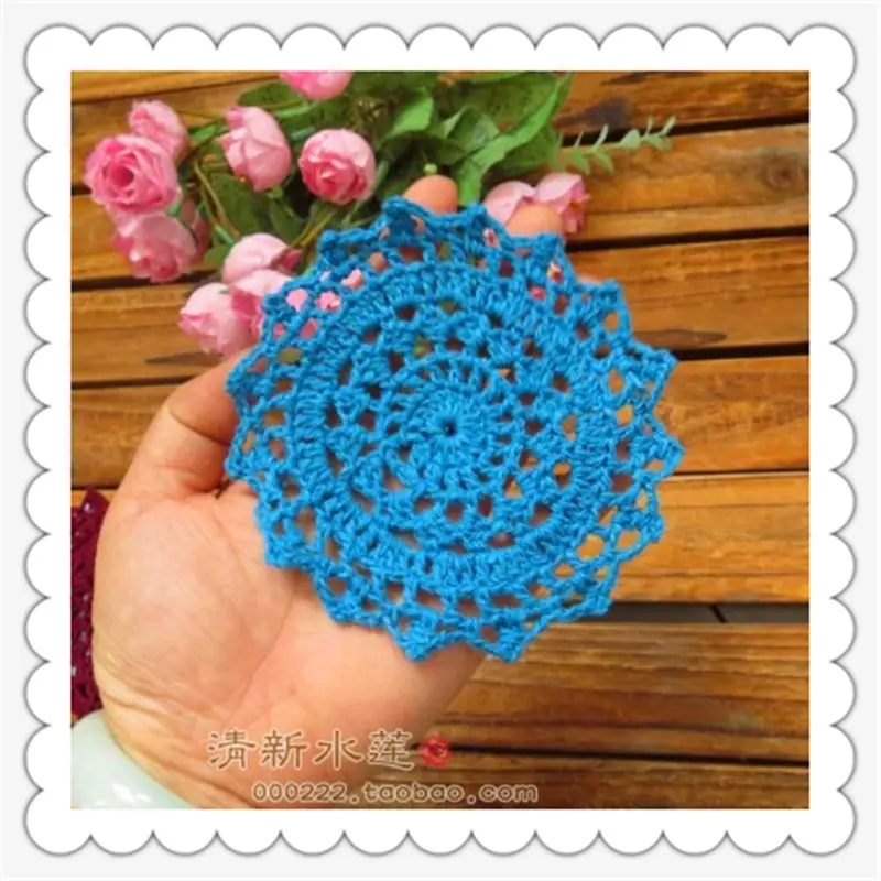 Новая ткань вязаная крючком doilies столовая посуда для украшения дома фетр 30 рис/Лот 11 см круглый коврик держатель чайной чашки