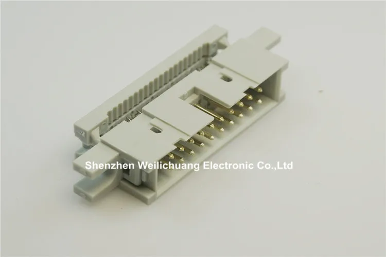 100 Pcs 0.100" 2.54mm 20 Pin IDC Type Box header Male Headers Through
