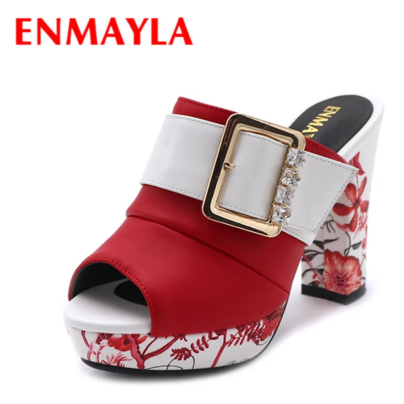 Сандалии ENMAYLA женские на очень высоком каблуке босоножки платформе туфли с