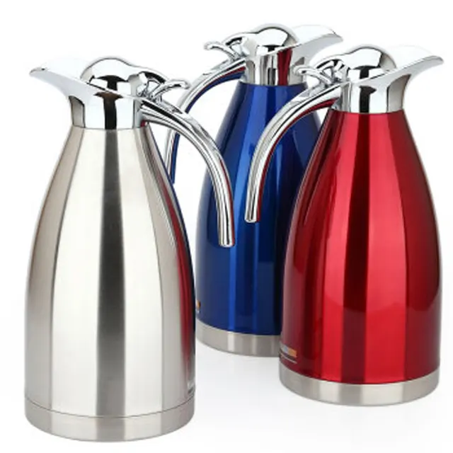2L European Heat Water Kettle Tea Coffee Pot Thermos Stainless Steel