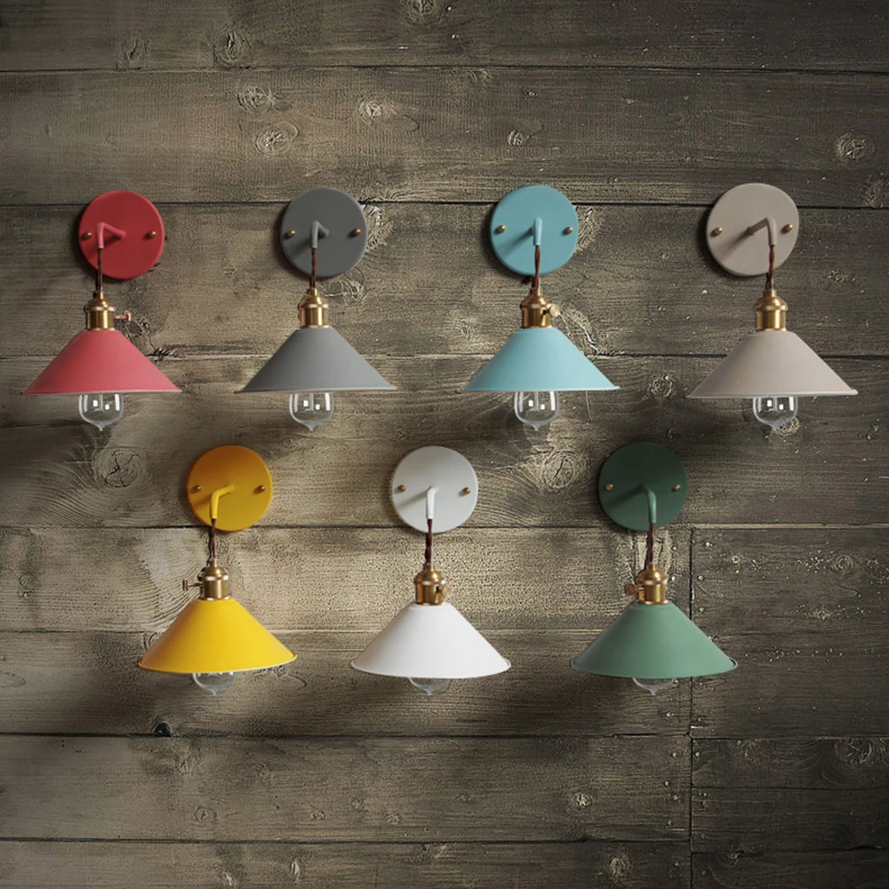 

Modern LED Wall Light Indoor Lighting Fixture for Living Room Bedroom Dinging Room Design Colorful Iron Creative Home Decoration