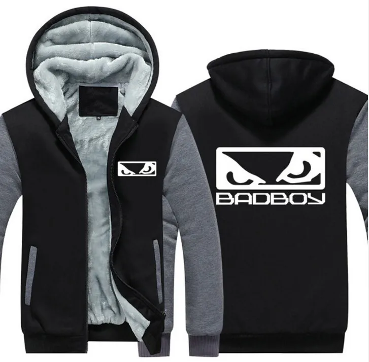 NEW USA Size MMA Badboy Bad Boy Unisex Hoodie Coat Winter Fleece Thicken Sweatshirts Jacket