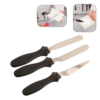 

Stainless Steel Spatula Straight Cream Butter Scraper Cake Decorating Tools Fondant Baking Pastry Kitchen Tool