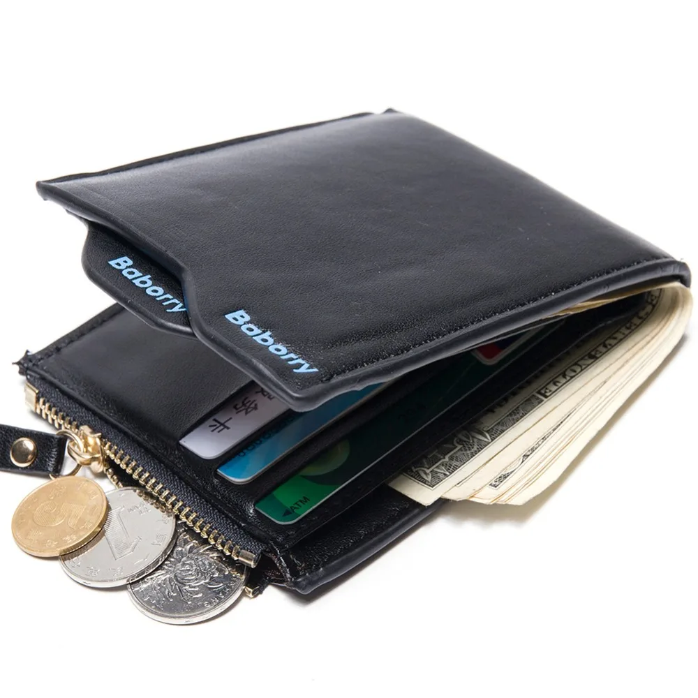 

New Fashion Wallets for Men with Coin Pocket Wallet ID Card holder Purse Clutch with zipper Men Wallet With Coin Bag Gift