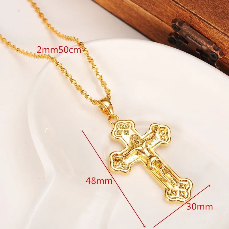 Classic Cross Chain Necklace Men 