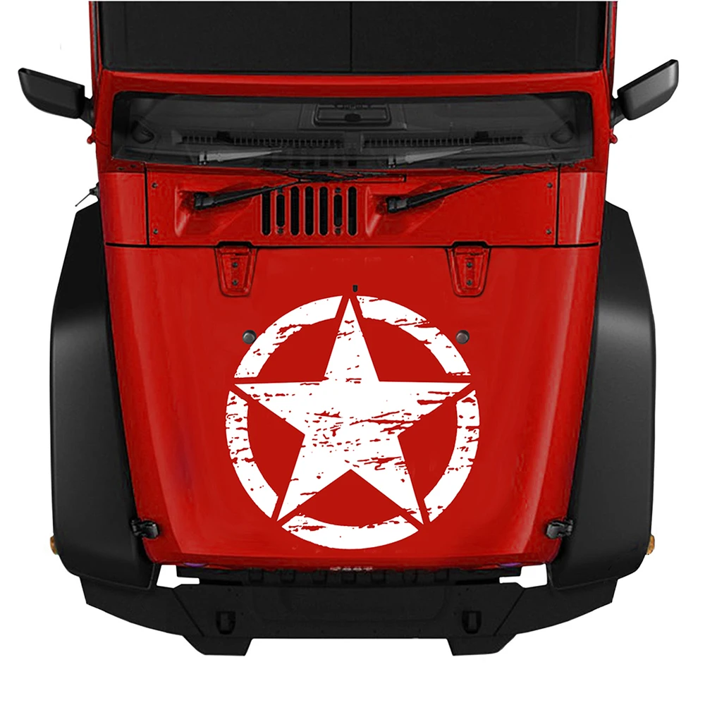 50x50 см большая наклейка s Cars Army Star для джипа Наклейка Большая виниловая Военная