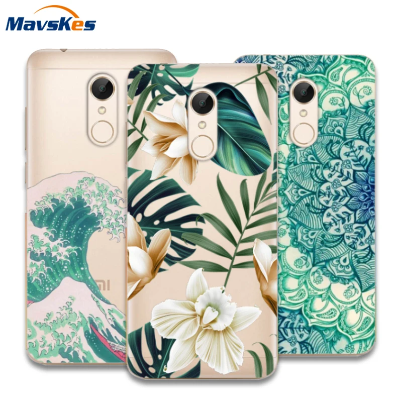 

For Xiaomi Redmi 5 / 5 Plus Case TPU Back Cover Painted Soft Silicone Phone Back Case For Xiaomi Redmi 5 Plus Case Coque Funda